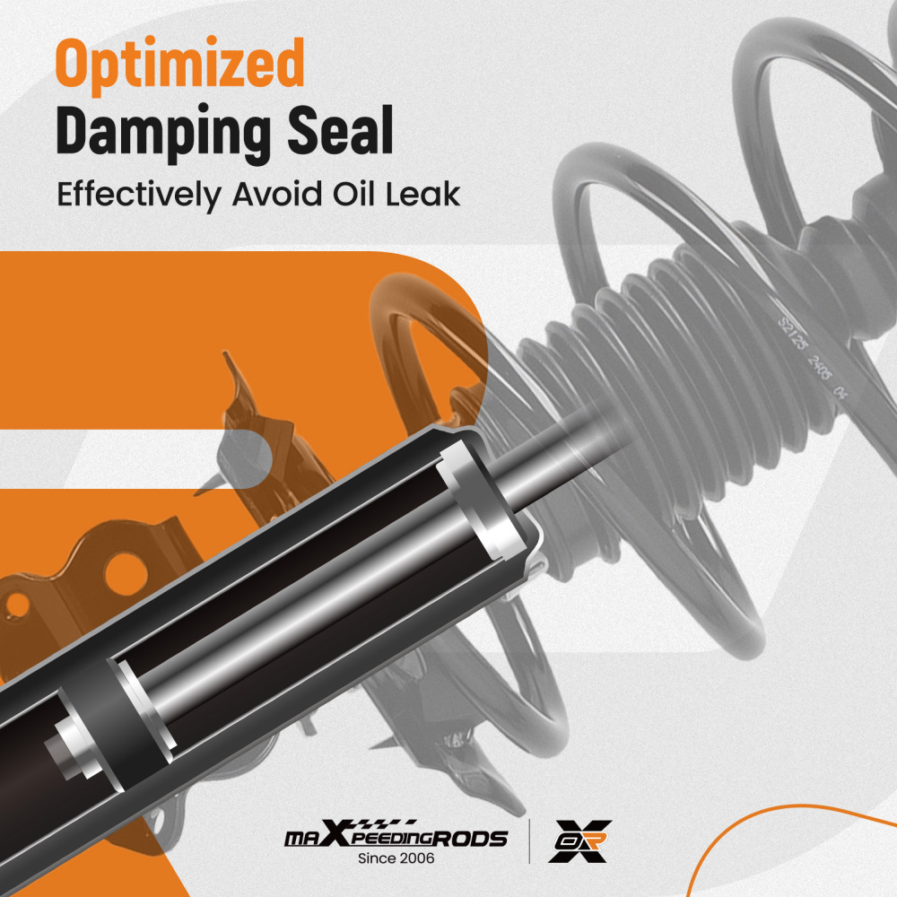 2pcs Front Strut w/ Coil Spring Assembly compatible for Ford Mustang EcoBoost 2015-2020