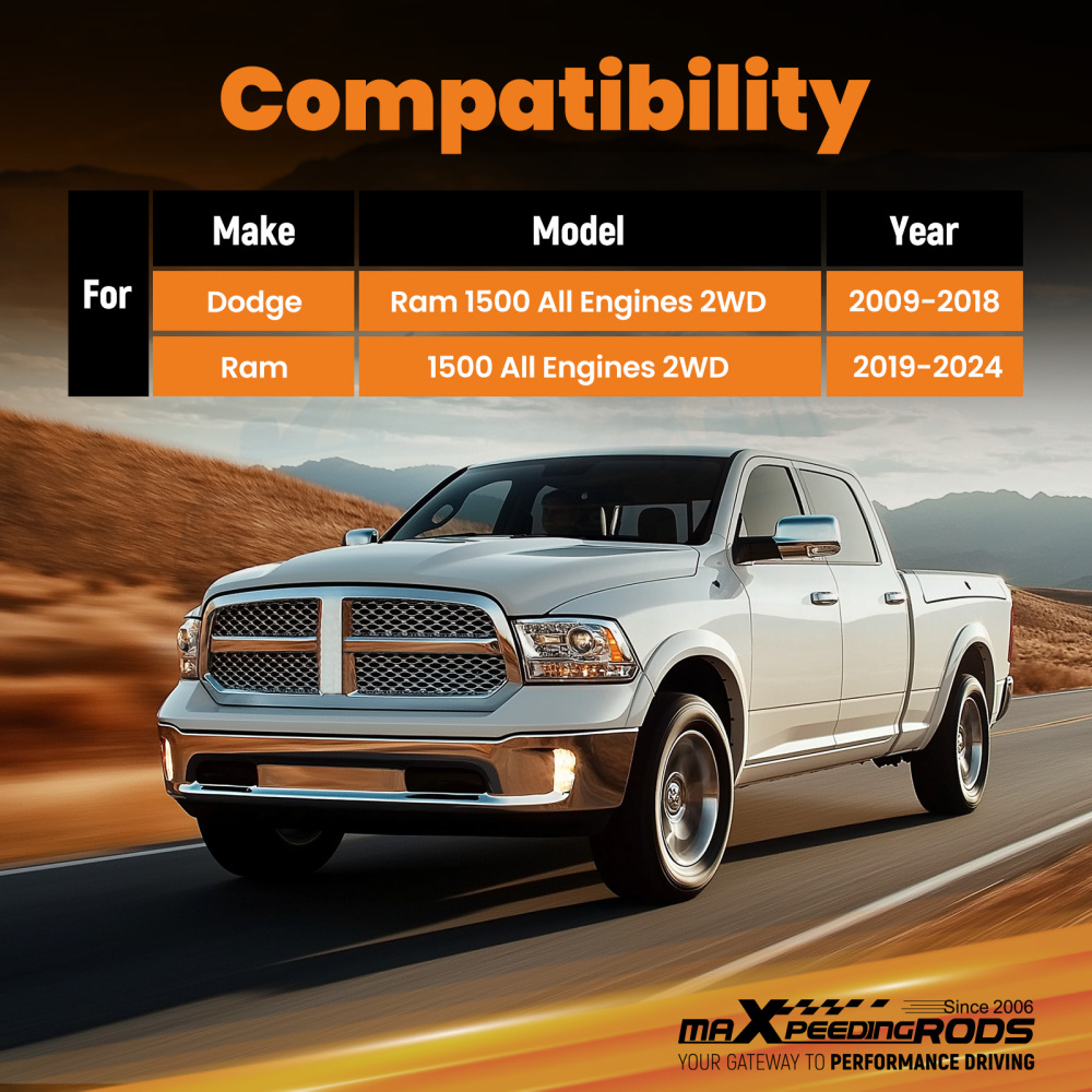 3 Drop Setup compatible for Ram 1500 2019-2024 2WD All Engines Rear Spring Kit