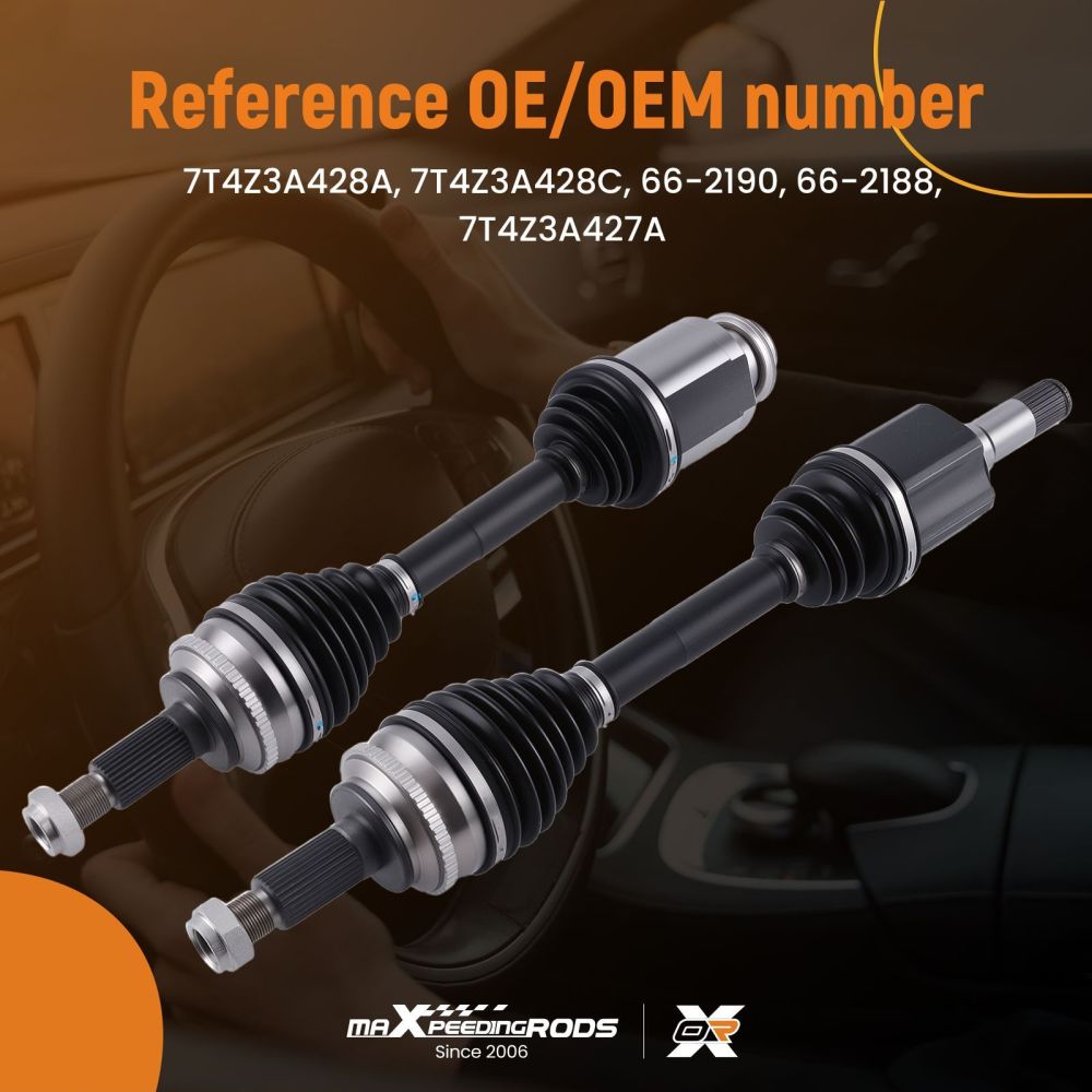 2x Front LeftRight CV Axle Assembly compatible for Ford Edge 07-14 compatible for Lincoln MKX 07-15 compatible for FWD