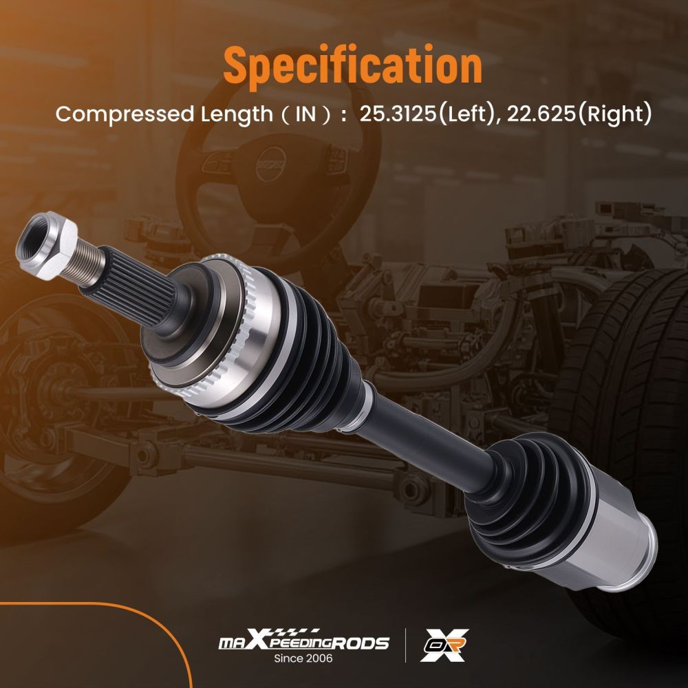 2x Front LeftRight CV Axle Assembly compatible for Ford Edge 07-14 compatible for Lincoln MKX 07-15 compatible for FWD