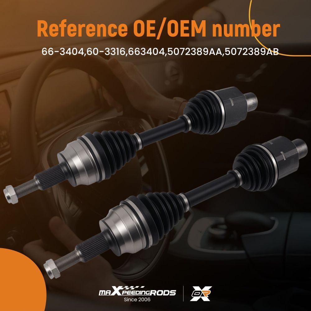 2x Alberi CV Anteriori compatibile per Dodge Ram 1500 3.7L 4.7L 5.7L 4WD 2002-2011 5072389AA