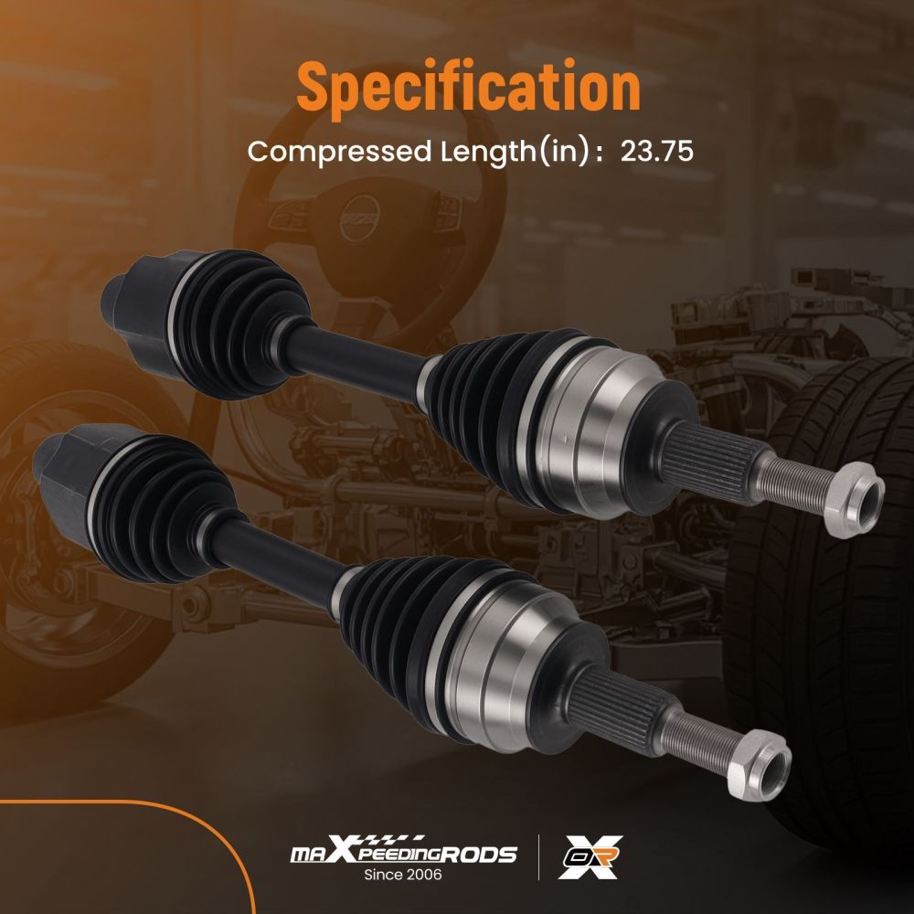 2x Alberi CV Anteriori compatibile per Dodge Ram 1500 3.7L 4.7L 5.7L 4WD 2002-2011 5072389AA