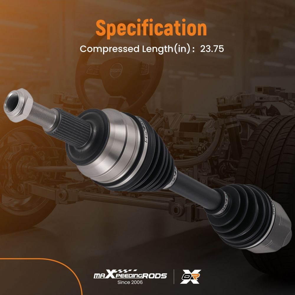 Albero CV Anteriore compatibile per Dodge Ram 1500 V6 V8 4WD 2002-11 66-3404 5072389AA Nero