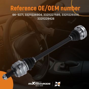 REAR DRIVE SHAFT NEAR/SIDE compatible for BMW 3 SERIES-Z4 318d-320d-323i-325ci-328i 1998-08