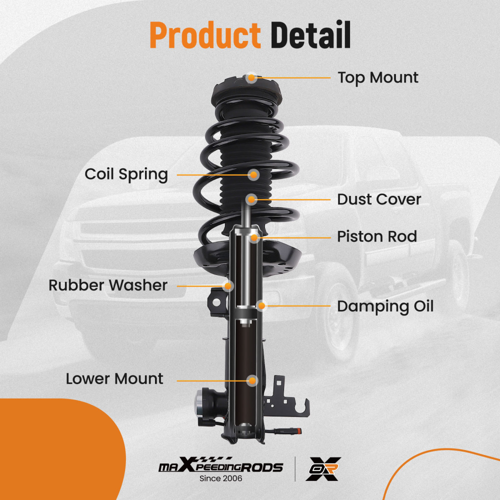 Pair Front L+R Shock Absorber Struts compatible for Vauxhall Opel Insignia A G09 compatible for FWD 2008-