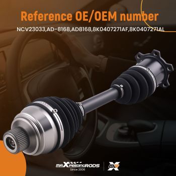 DRIVE SHAFT NEAR/SIDE-OFF/SIDE compatible for AUDI A4-A5 1.8-2.0 2008gt;