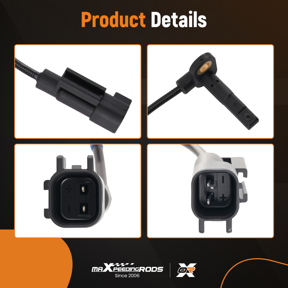 2X Front Left Right ABS Wheel Speed Sensor compatible for Mitsubishi Lancer RVR 2006-2020