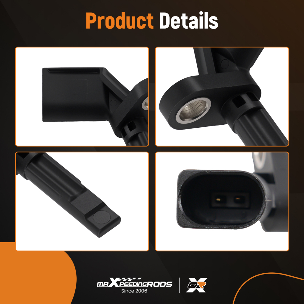 2 ABS Wheel Speed Sensors compatible for Audi A4 A5 allroad 2.0 3.0L 2009-16 4E0927803F