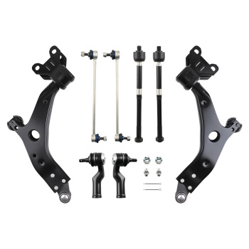 Front Lower Control Arm w/ Ball JointsTie Rod Ends For 2013-2018 compatible for Ford Escape