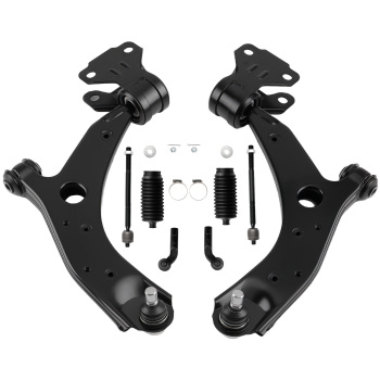 8pcs Front Lower Control Arm Kit OuterInner Tie Rods for 2010-2013 compatible for Mazda 3