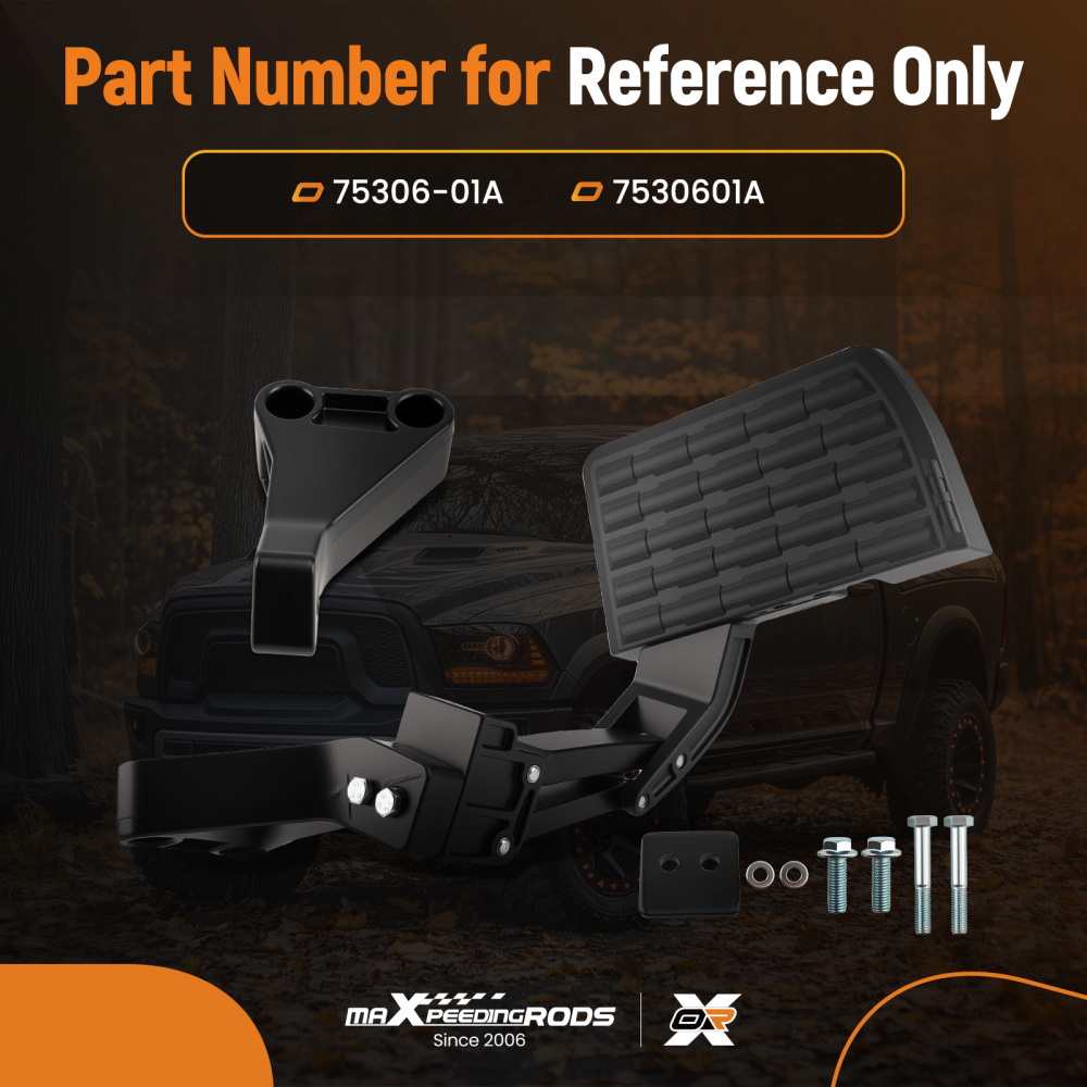 Aluminum Bed Side Step compatible for Dodge Ram 1500 2500 3500 2009-2018 ABS