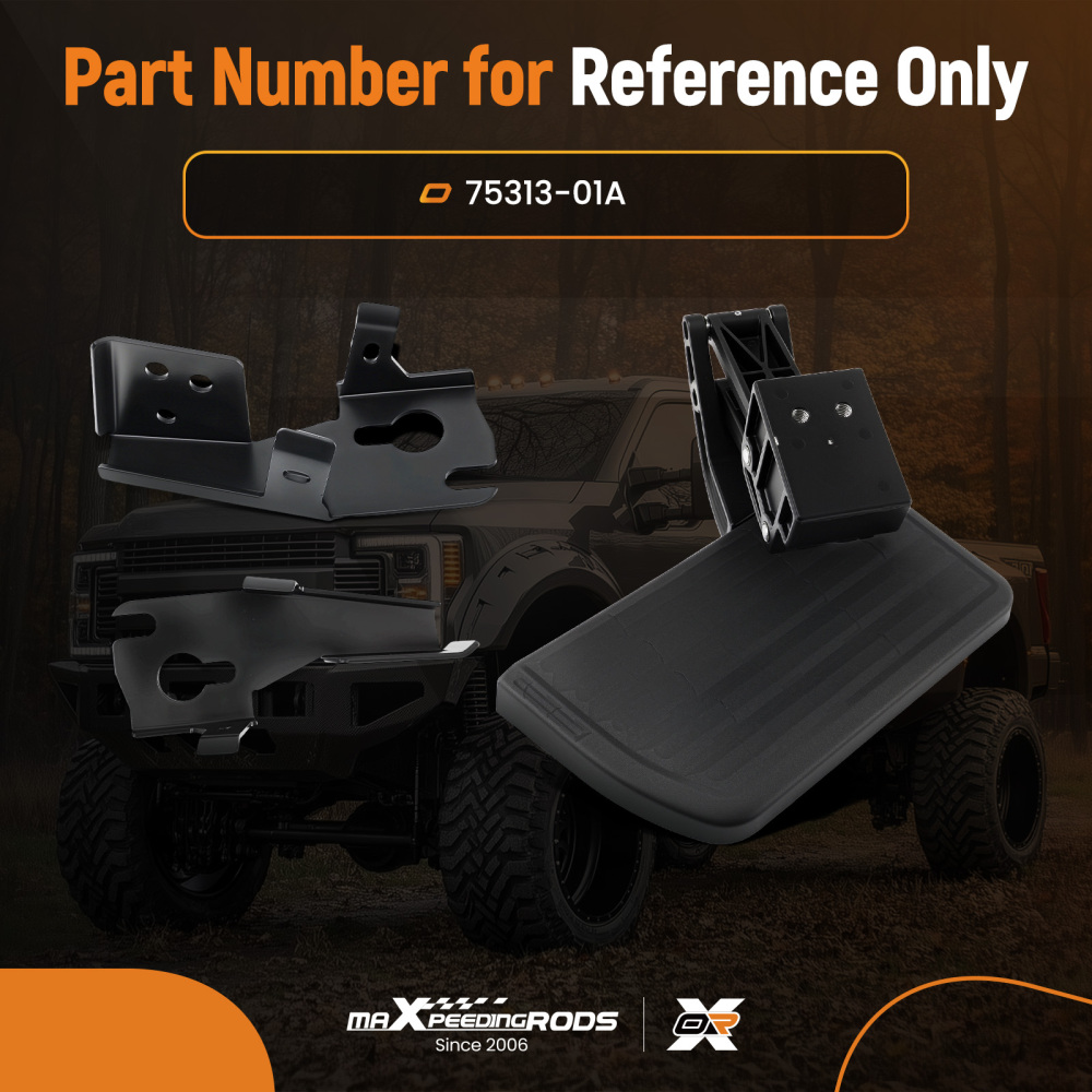 Bed Step compatible for Ford F-250 F-350 Super Duty 2017~2022 75313-01A Black Aluminum