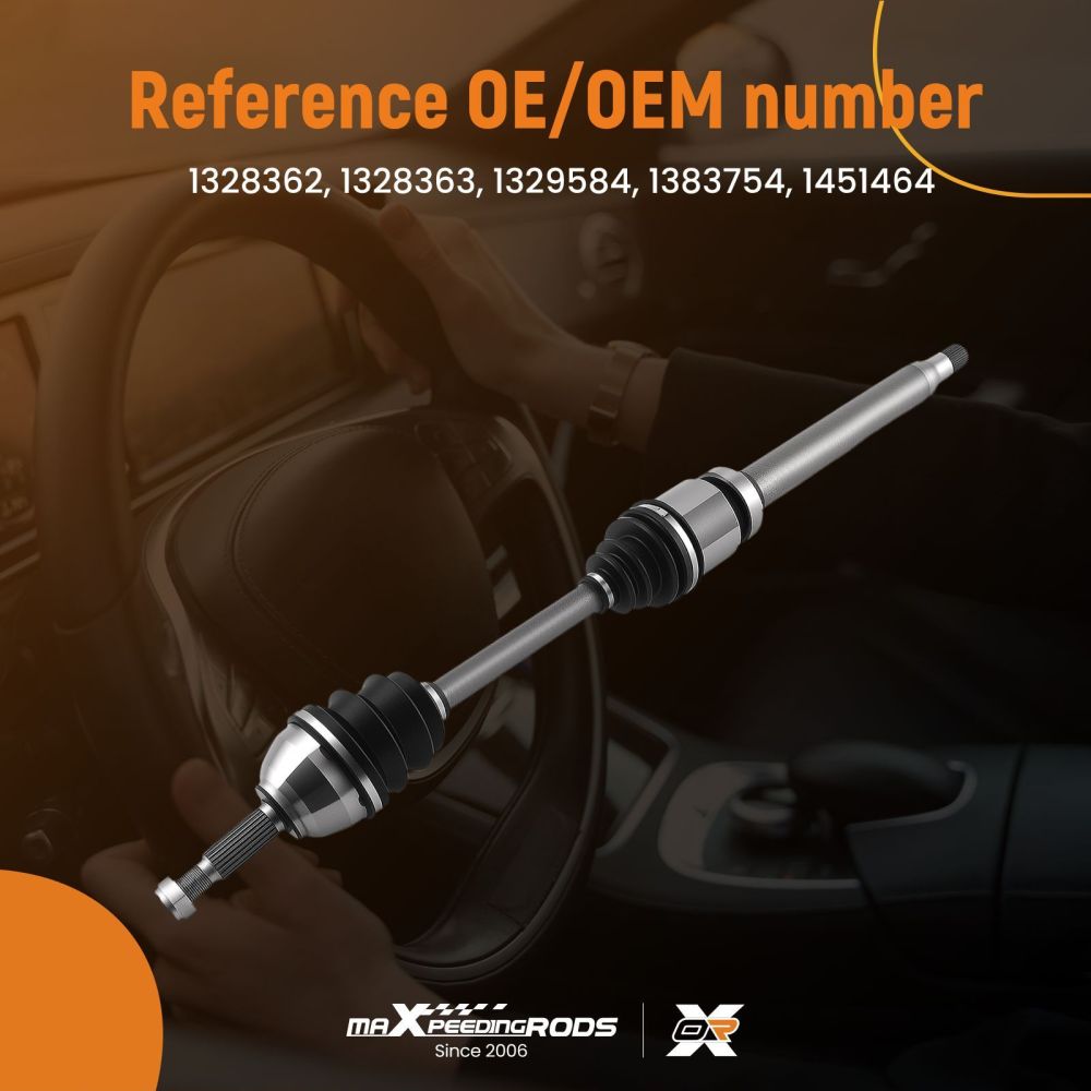 DRIVE SHAFT FRONT RIGHT OFF/SIDE compatible for FORD TRANSIT CONNECT 02-13 MANUAL 1328362
