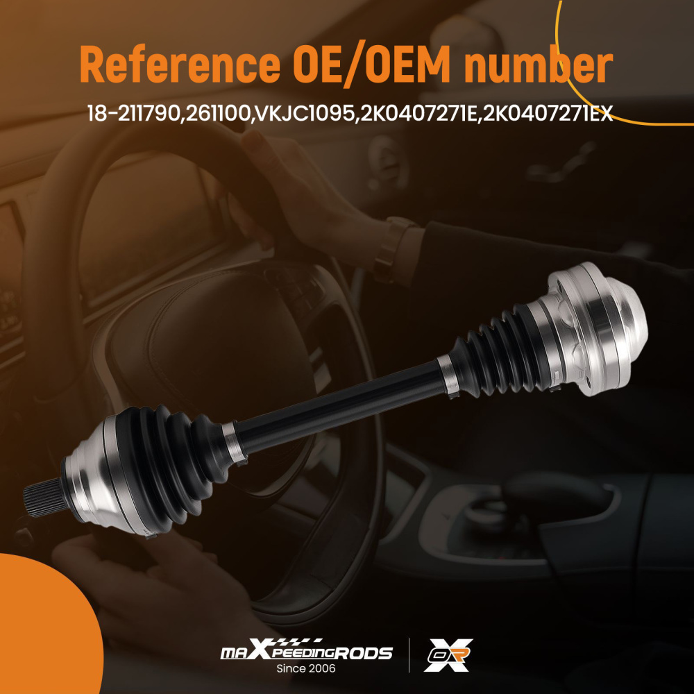 Semiasse Anteriore Sinistro compatibile per Audi A3 8P1 1.8L 2006-2012 1K0407271JK