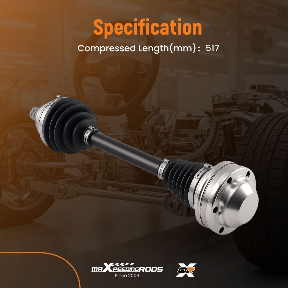 Semiasse Anteriore Sinistro compatibile per Audi A3 8P1 1.8L 2006-2012 1K0407271JK