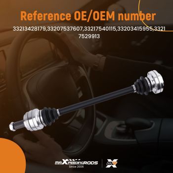 DRIVESHAFT REAR NEAR/SIDE compatible for BMW X3 2.0d-i-sd-2.5i-3.0d-i-si-sd 2003gt;2017