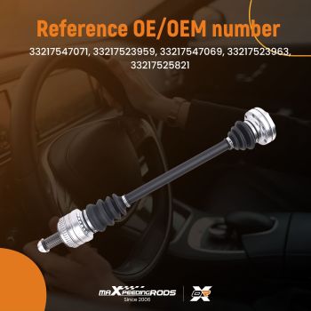 Front Left CV Axle 612mm for BMW 1 Series E81 E87 120i MT
