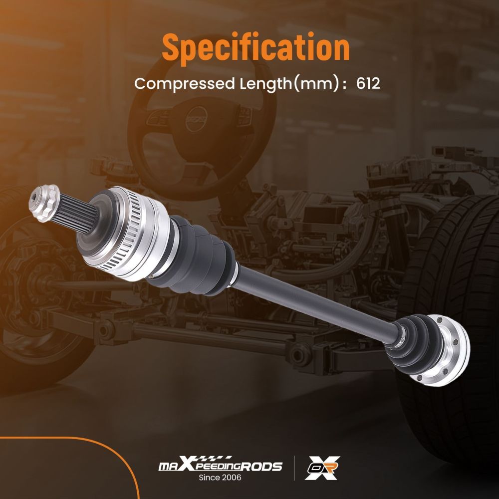 Front Left CV Axle 612mm for BMW 1 Series E81 E87 120i MT