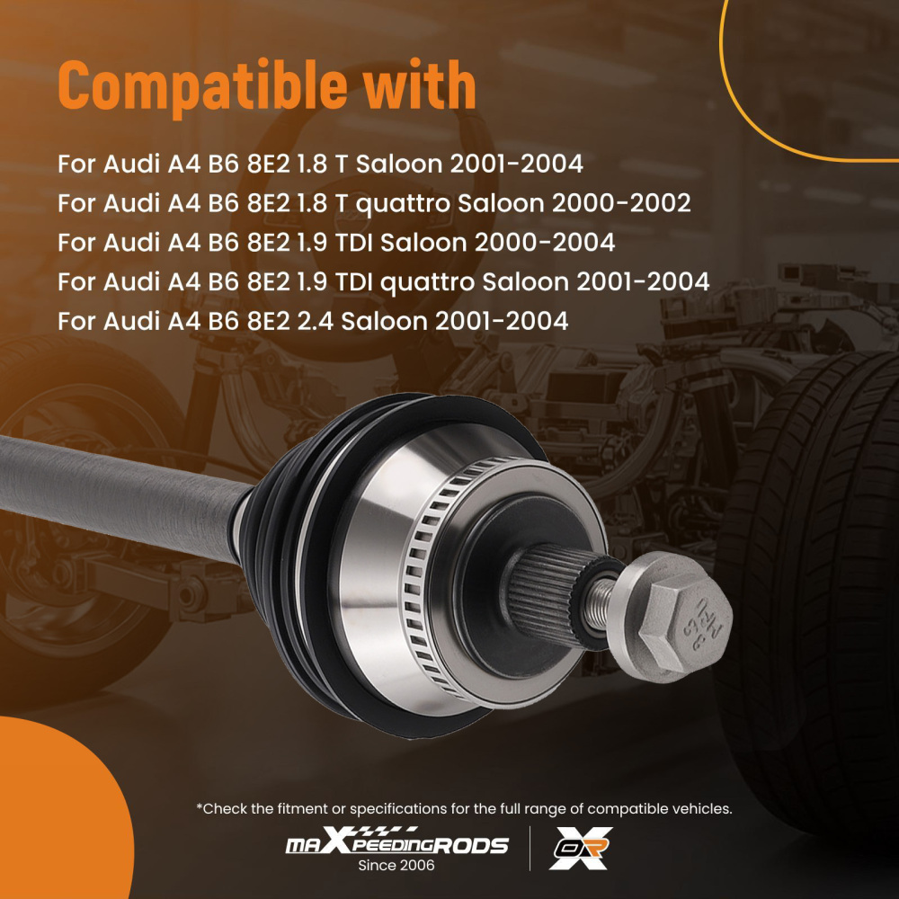 Albero di Trasmissione Anteriore compatibile per Audi A4 B6 B7 1.8T 2.0TDI 00-08 8E0407271AT