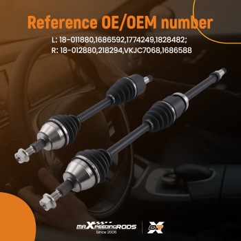 DRIVE SHAFTS NEARSIDE AND OFFSIDE compatible for FORD C-MAX-FOCUS 2010gt;2020