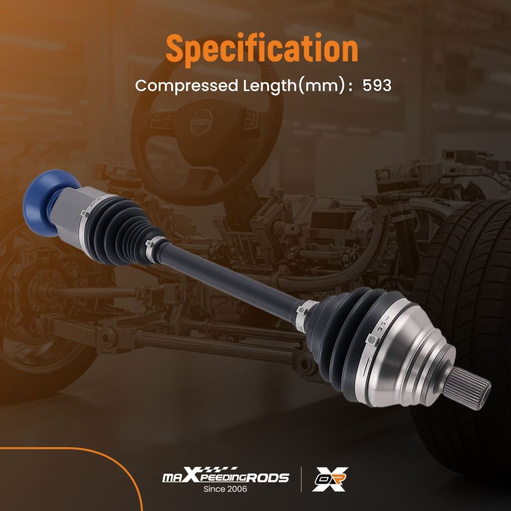 Driveshaft Front Right Offside compatible for Audi Q3 compatible for Vw Tiguan 2.0 Tdi 5n0407764l