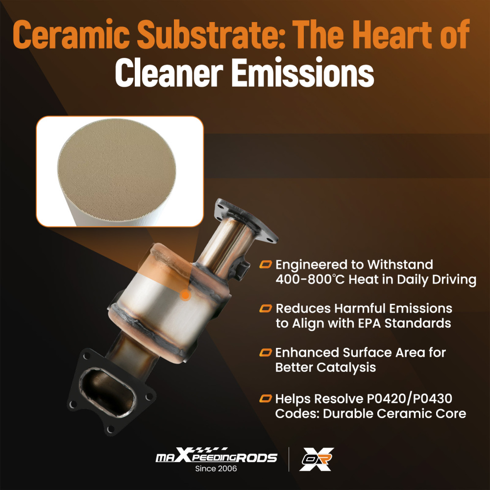 Manifold Catalytic Converter Front Left compatible for Honda Pilot 3.5L Accord 3.0L 03-07