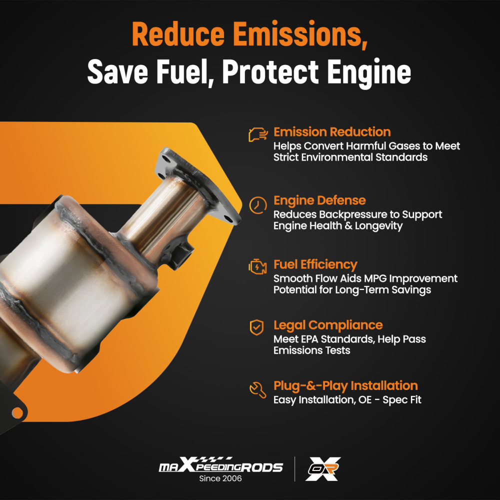 Manifold Catalytic Converter Front Left compatible for Honda Pilot 3.5L Accord 3.0L 03-07