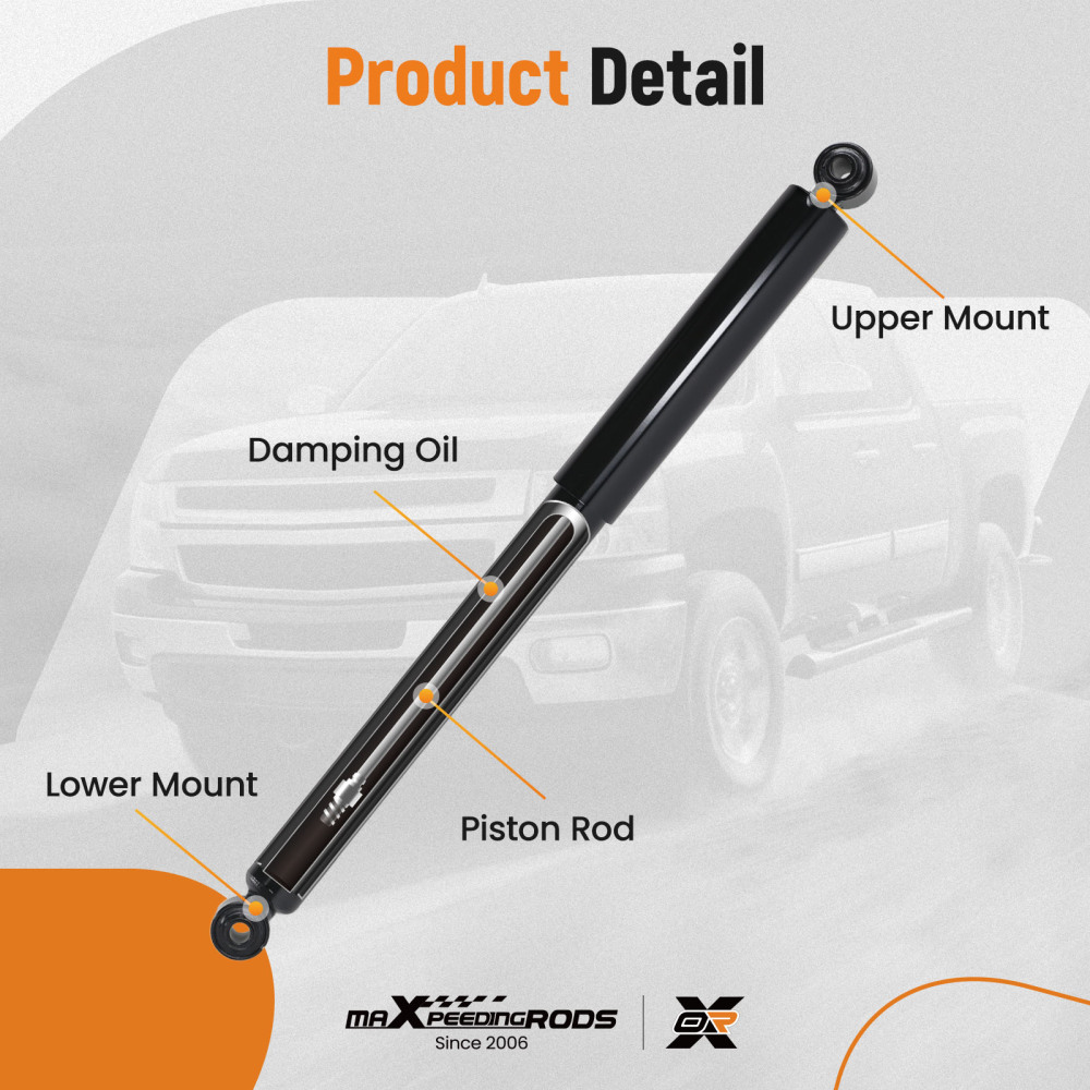 Rear Shock Absorber Assembly Left Right compatible for GMC Sierra 2500 1999-2004 37164