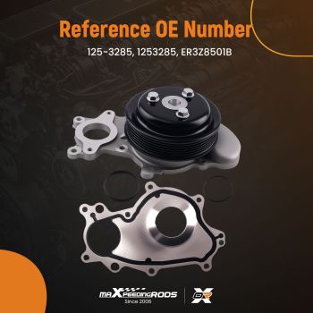 Coolant Water Pump compatible for Ford F-150 V6 3.5L 3.7L 2011-2017 125-3285 Belt Driven