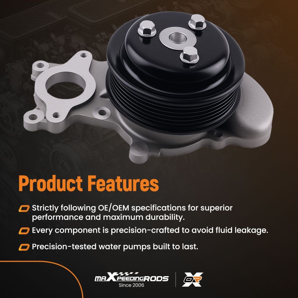 Coolant Water Pump compatible for Ford F-150 V6 3.5L 3.7L 2011-2017 125-3285 Belt Driven