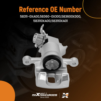 Rear Right Brake Caliper compatible for Hyundai i10 07-13 58311-0XA00 58360-0X300 583110XA0