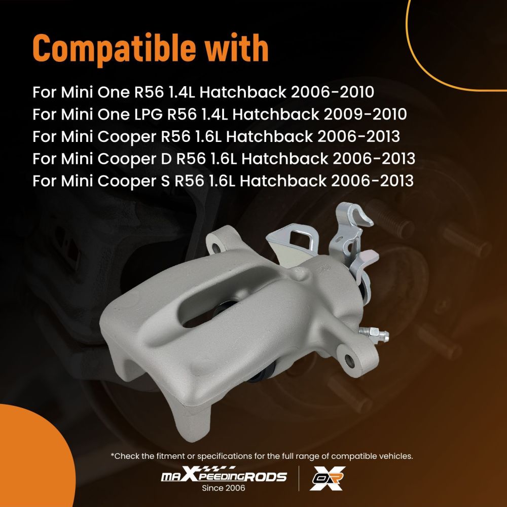 Rear Right Floating Brake Caliper compatible for Mini Cooper R56 R57 R58 R59 2006-2015 36mm