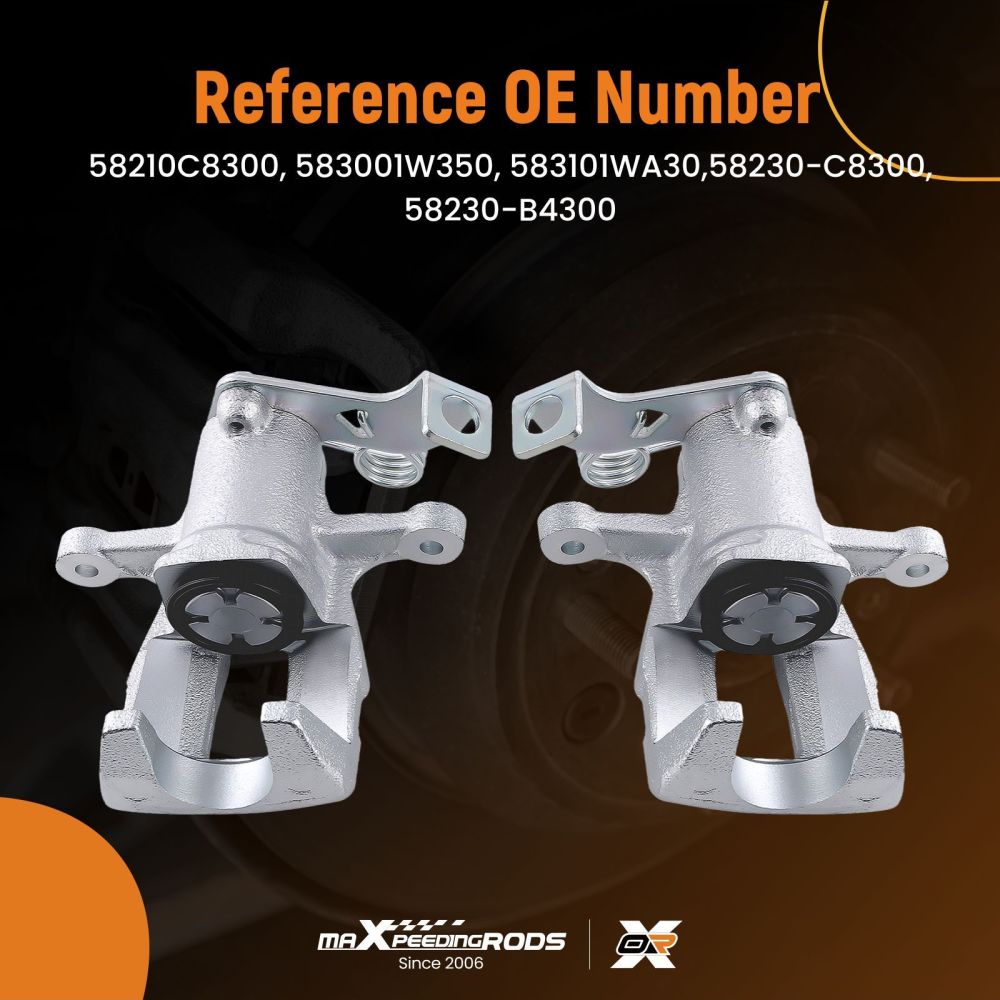 Rear Left Right Brake Calipers compatible for Hyundai i10 i20 Rio 1.0 1.4 2011- 583001W350