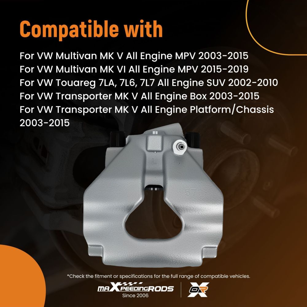 Front Left Floating Brake Caliper compatible for VW Transporter MK5 MK6 Multivan 2003-2019