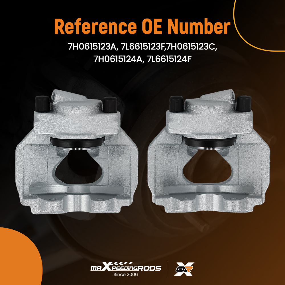 Pair Front Floating Caliper compatible for VW Transporter V VI Touareg 2002-2019 7L6615123F