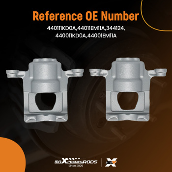 Pair Floating Brake Caliper Rear compatible for Nissan Qashqai 2007-2013 Tiida 2007-2012