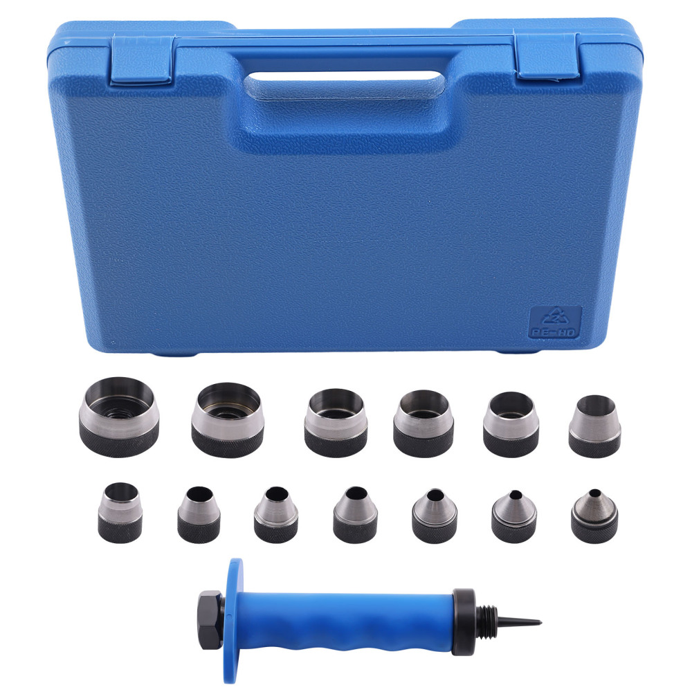 Hollow Punch Set Leather DIY Hole Punch Set Steel Craft Tool with compatible for Case 5-35mm