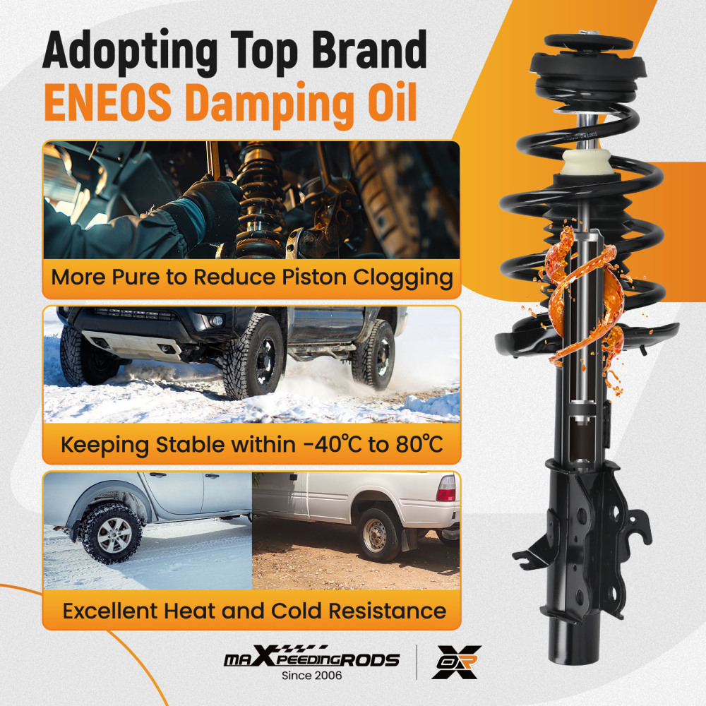 Pair Front Strut Springs compatible for Chevrolet Camaro 3.6L 2010-2015 172337 172336