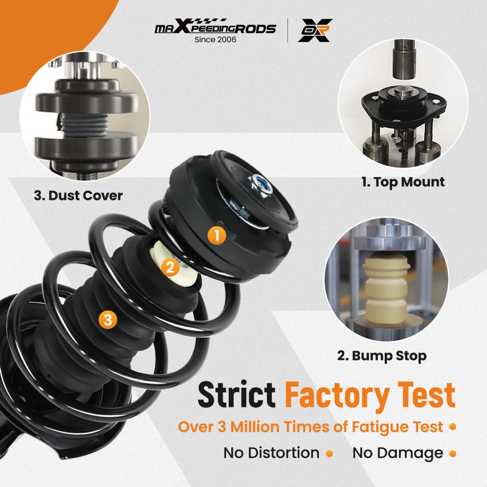 Pair Front Strut Springs compatible for Chevrolet Camaro 3.6L 2010-2015 172337 172336