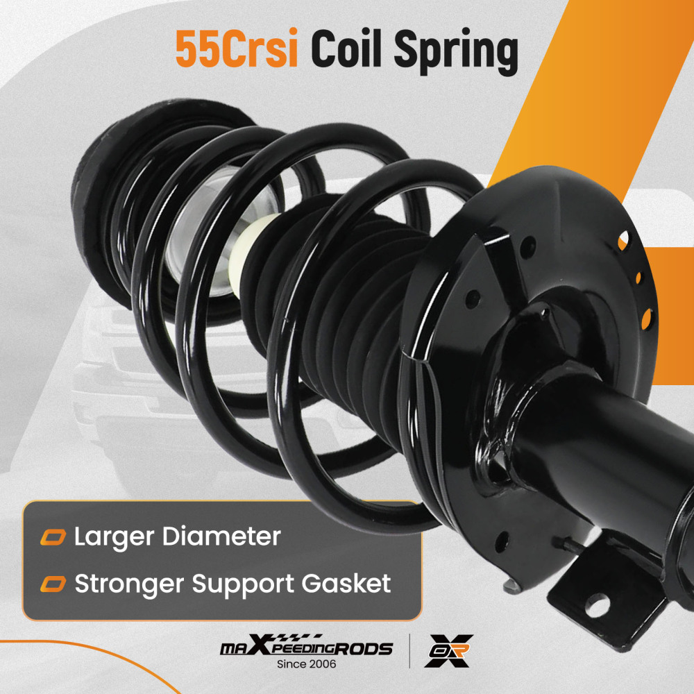 Pair Front Strut Springs compatible for Chevrolet Camaro 3.6L 2010-2015 172337 172336