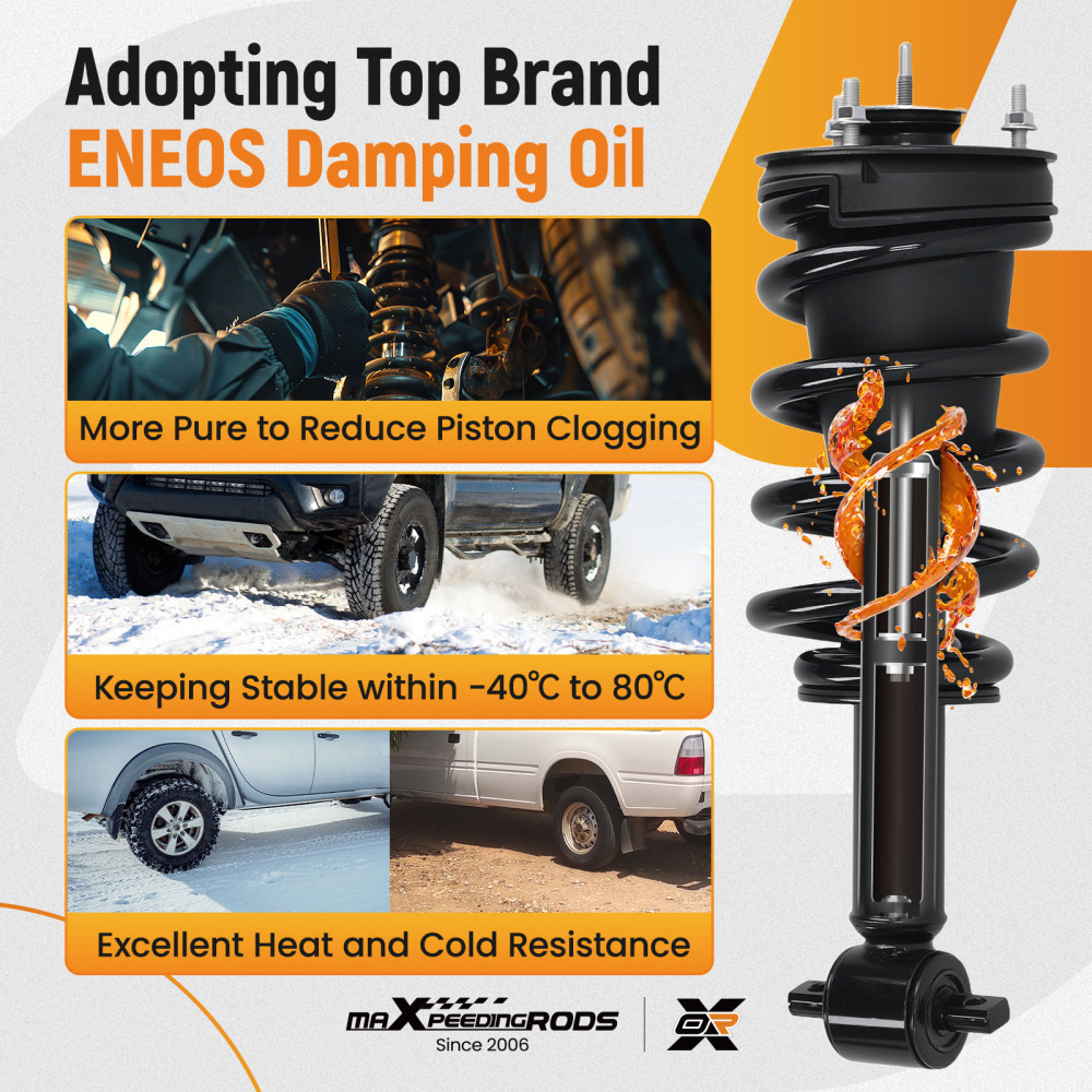 Front Shock Absorbers compatible for Chevy Silverado 1500 compatible for GMC Sierra 1500 RWD 2014-2018