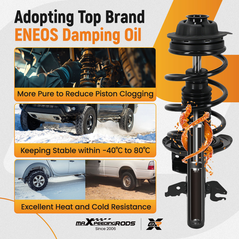 Front Rear Strut Assembly compatible for Dodge Dart Aero 2013-2016 SE SXT 272642 272641