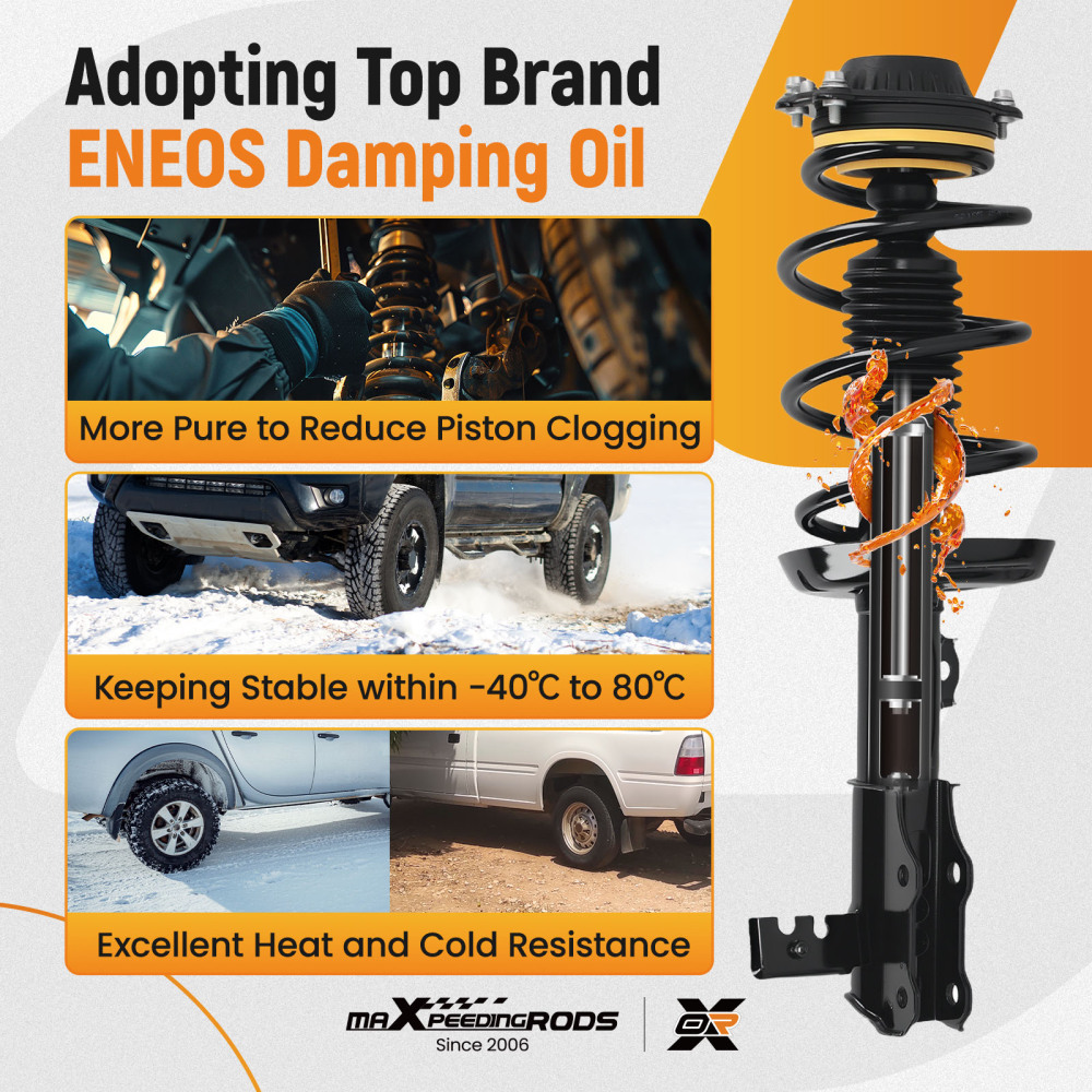 Front Left + Right Strut Absorbers compatible for Chevy Equinox 2018-2022 1.5L 1.6L 2.0L