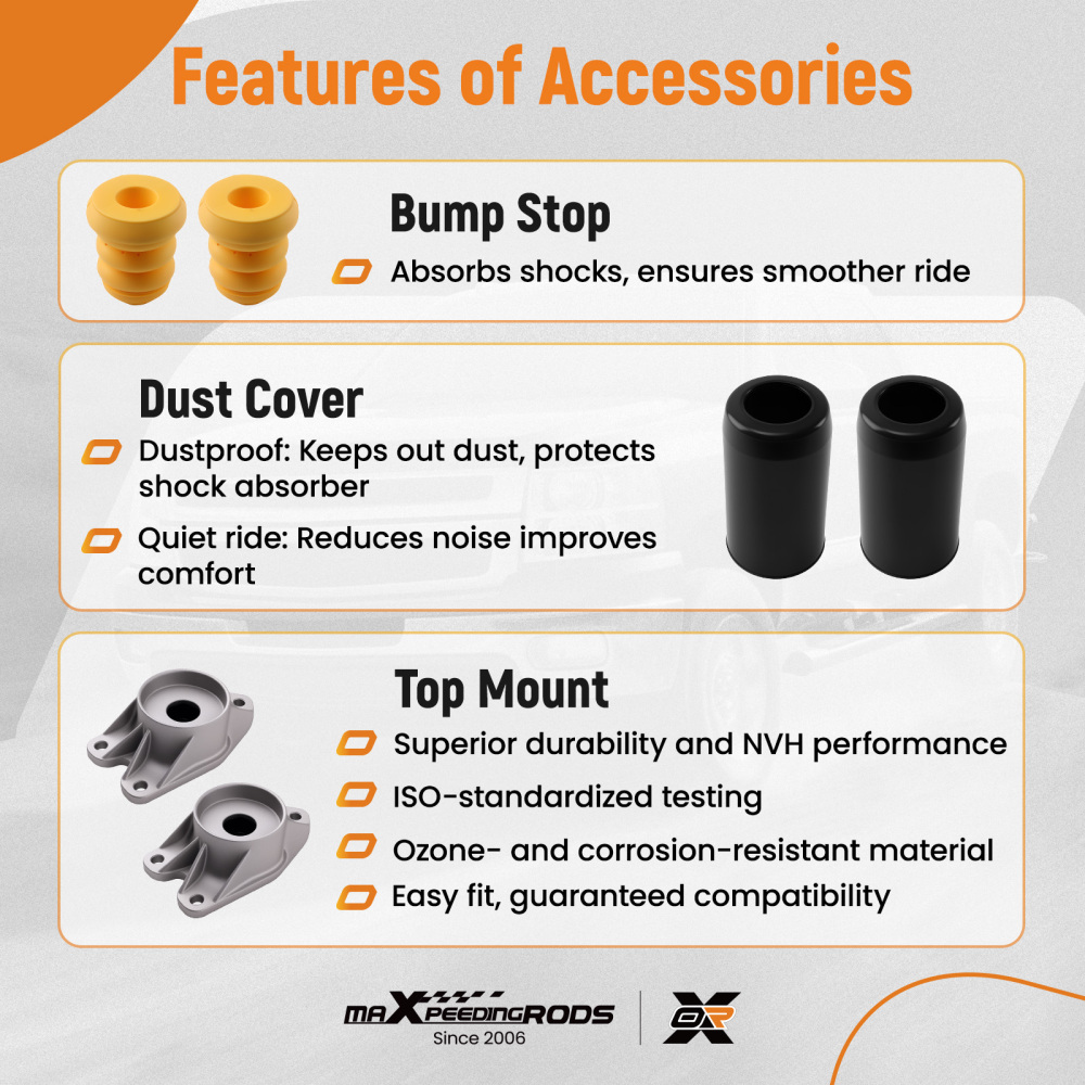 2x Rear LeftRight Shock Absorbers Struts compatible for BMW F30 F31 F36 320i 328i 440i