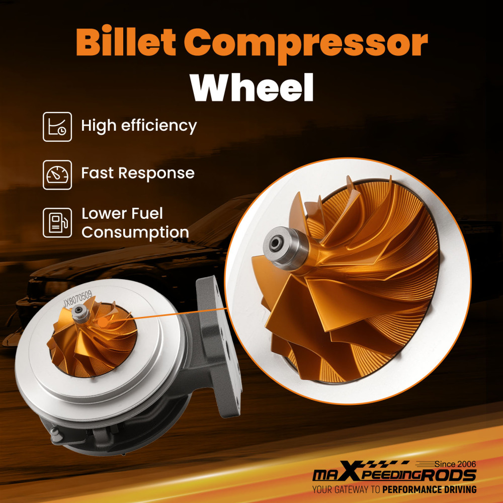 Billet Turbocharger Core compatible for Vw Touareg compatible for Audi A4 3.0 L165kw 2004-10 53049880035