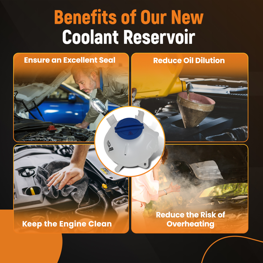 Coolant Container System compatible for VW Golf GTI Jetta 2006-2014 1K0121407A