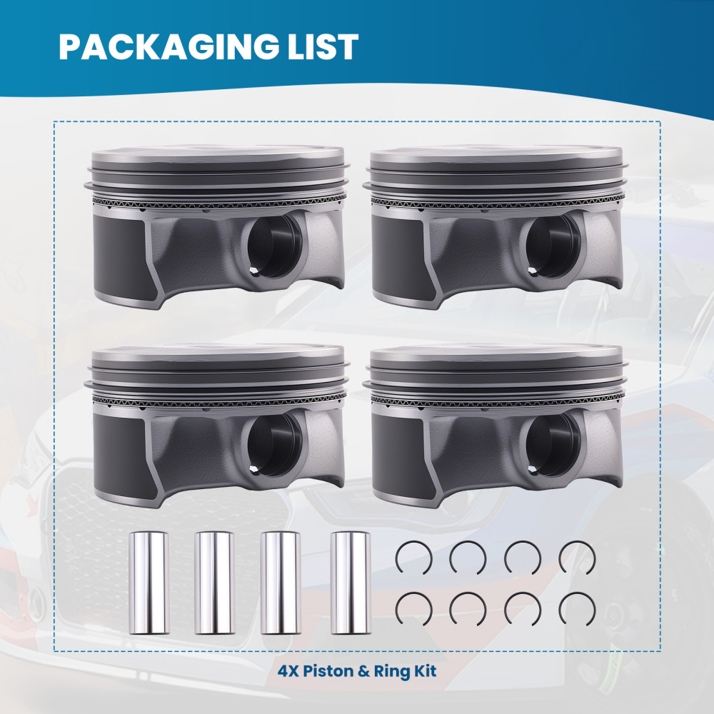 Engine PistonPiston Rings Kit For 17-18 compatible for Hyundai Kona Elantra 2.0L 23040-2E601