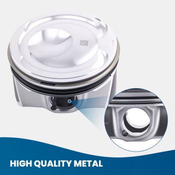 4x PistonsRings Kit EJ7Z6108E For 15-19 compatible for Ford Focus compatible for Mustang Lincoln MKC 2.3L