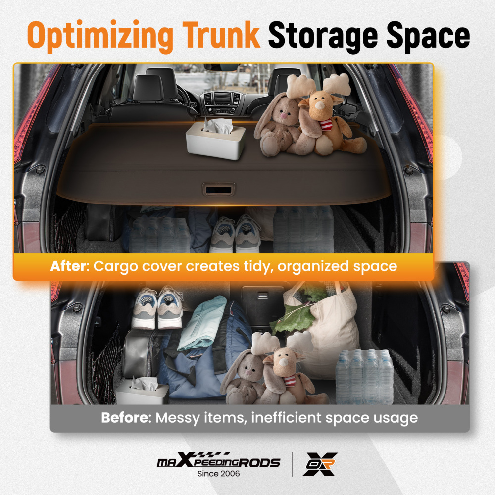 Rear Parcel ShelfCargo Cover compatible for Volvo XC60 09-15 Waterproof Easy installation