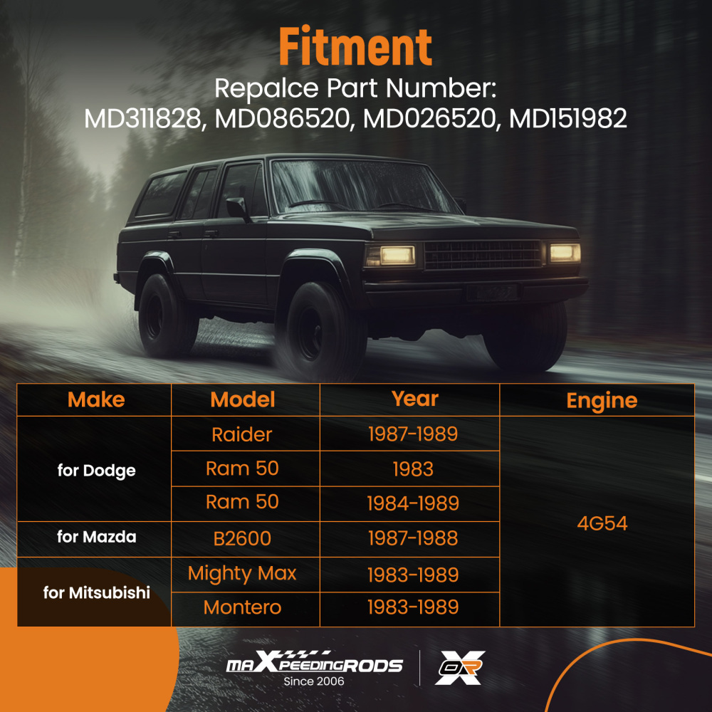 Complete Cylinder Head compatible for Mitsubishi Mighty compatible for Mazda B2600 compatible for Dodge Raider 2.6L SOHC